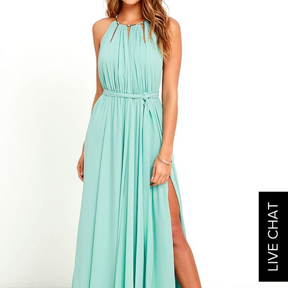 SOLD ON EBAY ⭐️ Lulus sage gold formal maxi gown - Picture 3 of 8